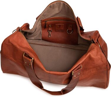 Дорожня шкіряна сумка Berliner Bags Oslo, коричнева, 45 л, для жінок і чоловіків