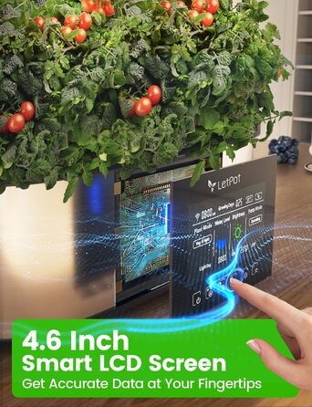 LETPOT LPH-MAX: Система гідропоніки WiFi для вирощування трав, 21 капсул, LED-освітлення 36W, 5.5L, автоматичний таймер, для дому