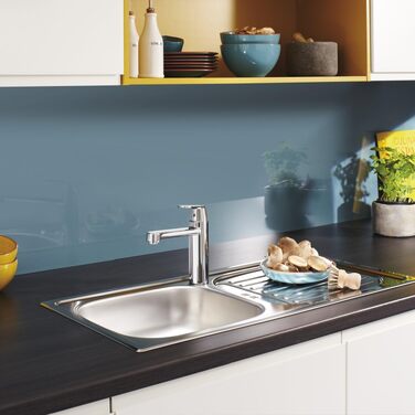 Змішувач кухонний GROHE Eurosmart Cosmopolitan 31180000: поворотний 360°, економія води, хромований
