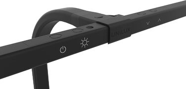 Настільна LED лампа Unilux Strata з затискачем, димірується, чорна, 70x80 см