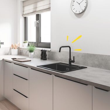 Змішувач кухонний GROHE Start 304702430 чорний, поворотний на 150°, з економією води