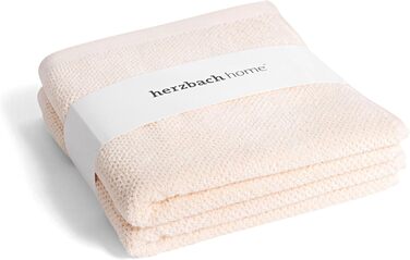 Рушники для ванної Herzbach Home Spa, 50x100 см, 100% бавовна, кремові, набір