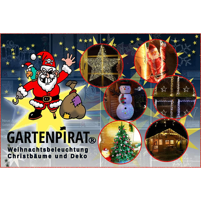Гірлянда Gartenpirat 960 LED, тепле біле/бурштинове світло, для вулиці, 76 м, зелений кабель, таймер, пульт, режими, диммер