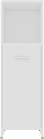 Шафа для ванної vidaXL, 3 відділення, 1 дверцята, білий, 30x30x95 см, ДСП