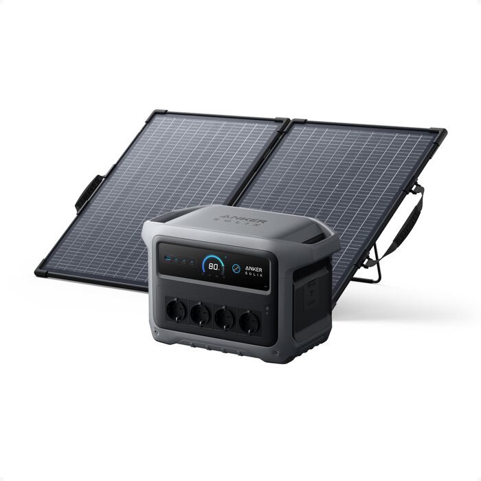 Портативна електростанція Anker SOLIX C1000 Gen 2, сонячний генератор 2000Вт, LiFePO₄ акумулятор 1024Вт·год, швидка зарядка за 49 хв, для кемпінгу та резервного живлення (+ 100W панель)