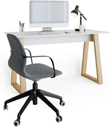 Письмовий стіл Vicco Nautica, білий/дуб, 138x60 см