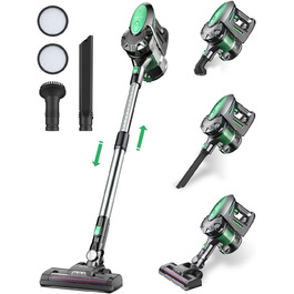 Пилосос Vactidy Blitz V8 бездротовий, 25КПа, знімний акумулятор, до 35 хв роботи, для прибирання шерсті тварин та твердих підлог, зелений