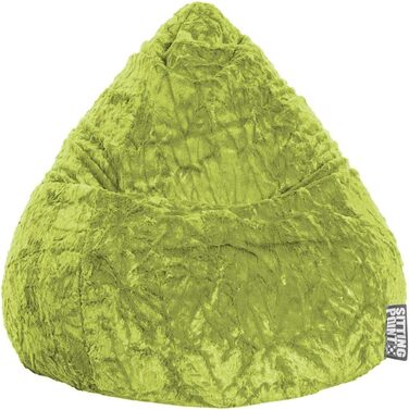Дитячий пуф мішок Sitting Point Fluffy L, 120 л, зелений, до 7 років
