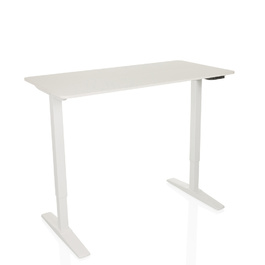 Письмовий стіл STAND BASIC 120 x 60 електричний регульований по висоті білий hjh OFFICE