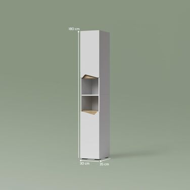 Шафа-комод Livinity Bad Timavo, білий, 60 x 67 см з полицею, білий (висока шафа)