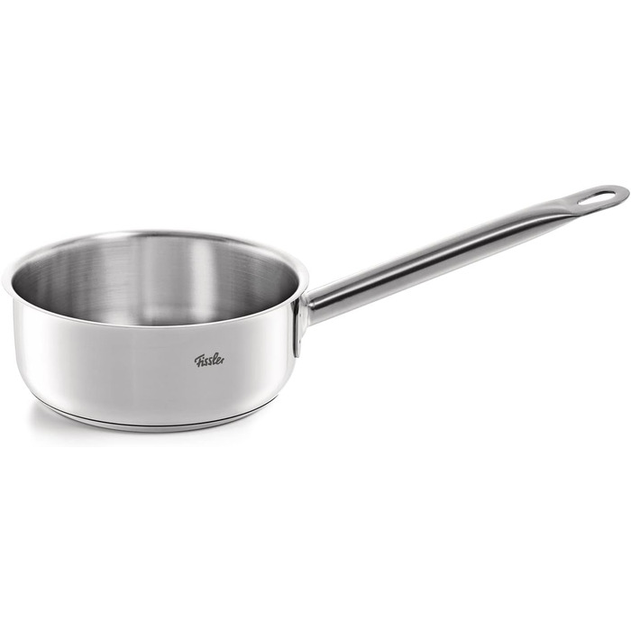 Набір каструль Fissler San Francisco з нержавіючої сталі, 5 предметів, для індукційних плит, зі скляними кришками (3 каструлі, 1 сотейник, 1 каструля з ручкою)