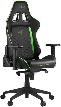 Ігрове крісло Razer TAROK PRO від Zen Gaming, чорне/зелене, з меморі-піною для попереку, подушкою для шиї, 3D-підлокітниками