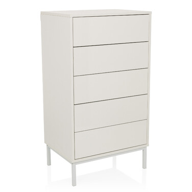 Буфет / комод BJORDAL 55x40x100 см 5 шухляд білий hjh LIVING