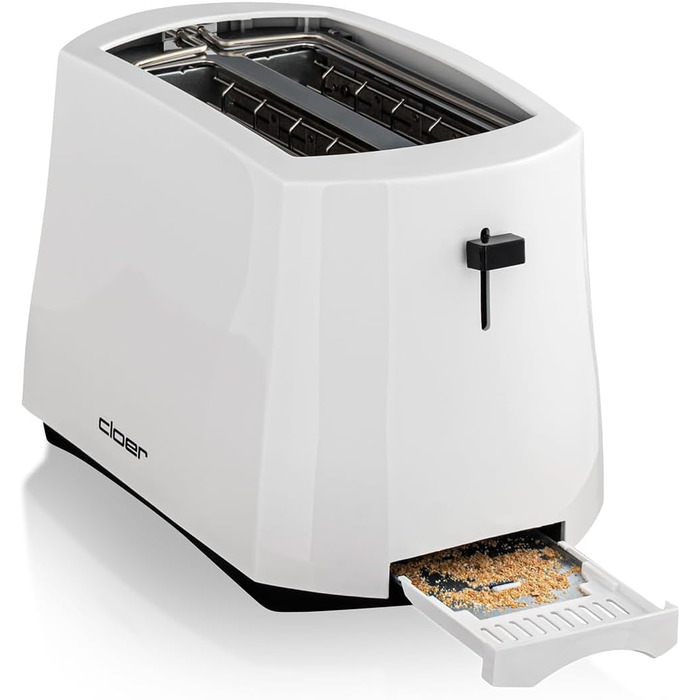 Тостер Cloer 331 Cool-Wall 825 Вт для 2 тостів з підставкою для булочок, білий