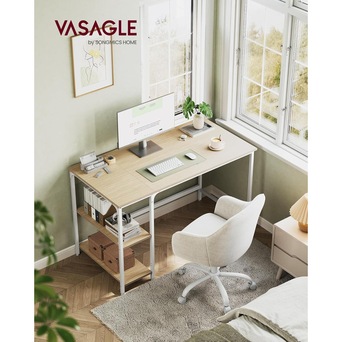 Стол письмовий VASAGLE 100x50x76 см, комп'ютерний, офісний, вінтажний стиль, для робочого кабінету, спальні, вітальні, коричнево-чорний