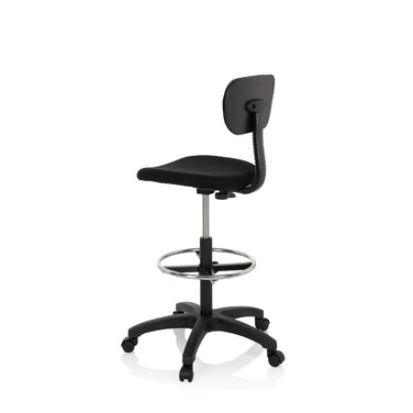 Робоче крісло / робочий табурет TOP WORK 05 тканина чорний hjh OFFICE