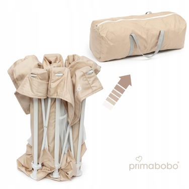 Дитяче манеж-кожунок Primabobo TINA, складаний туристичний, великий (126x126 см), бежевий