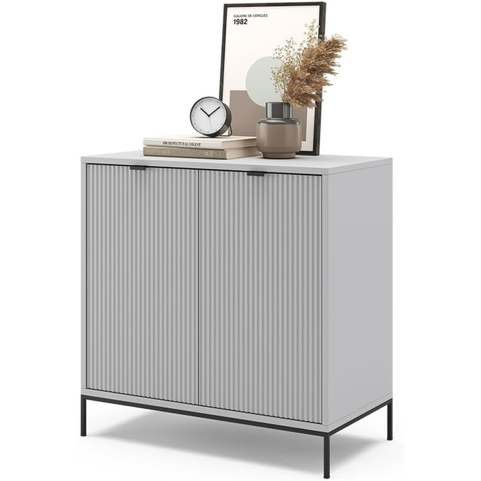 Комод Vicco Eliza сірий 80x81,2 см з 2 дверцятами