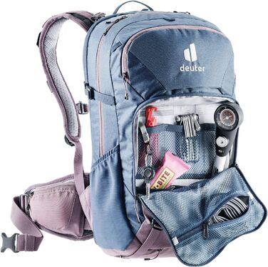 Жіночий велосипедний рюкзак Deuter Attack 18 SL з протектором, 18 л, синьо-фіолетовий