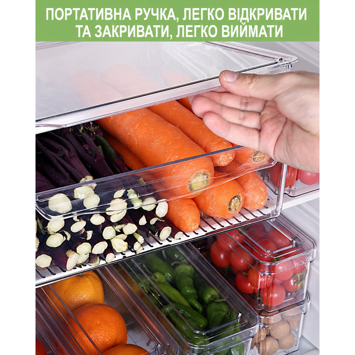 Набір органайзерів для холодильника JOSPL 10 шт прозорі