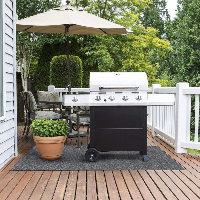 Захисний килимок для гриля Floordirekt Grillmatte Geona 90x180 см для газових та вугільних грилів - захист підлоги, тераси, саду