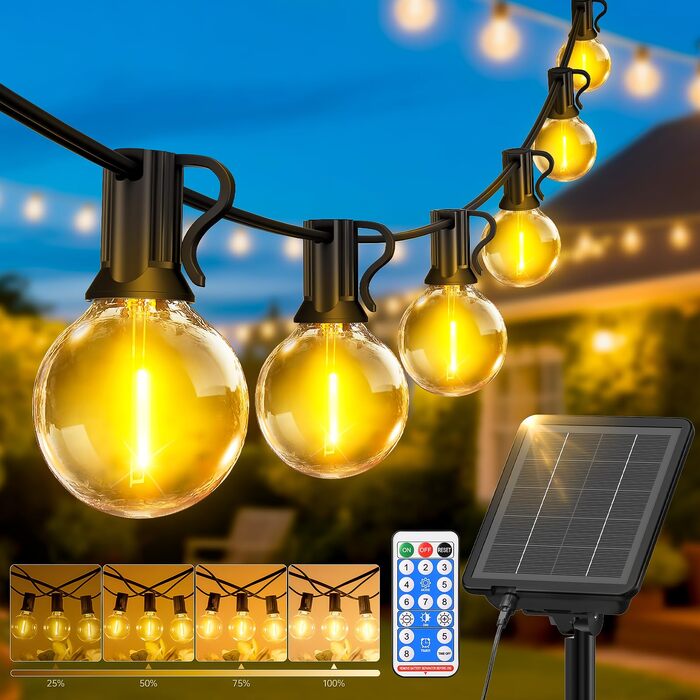 Гірлянда світлодіодна вулична LED 45м, теплий білий, димована, для вулиці та приміщення, святкова (Halloween, весілля, вечірка)