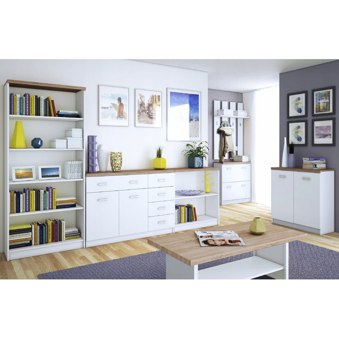 Стелаж Mebelbos Top Mix, білий, 40 x 183 x 33 см
