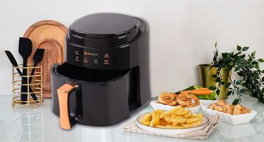 Фритюрниця Westinghouse 5,5 л з автоматичними програмами, сенсорним керуванням, Cool-Touch ручкою, макс. температура 210°C, чорна