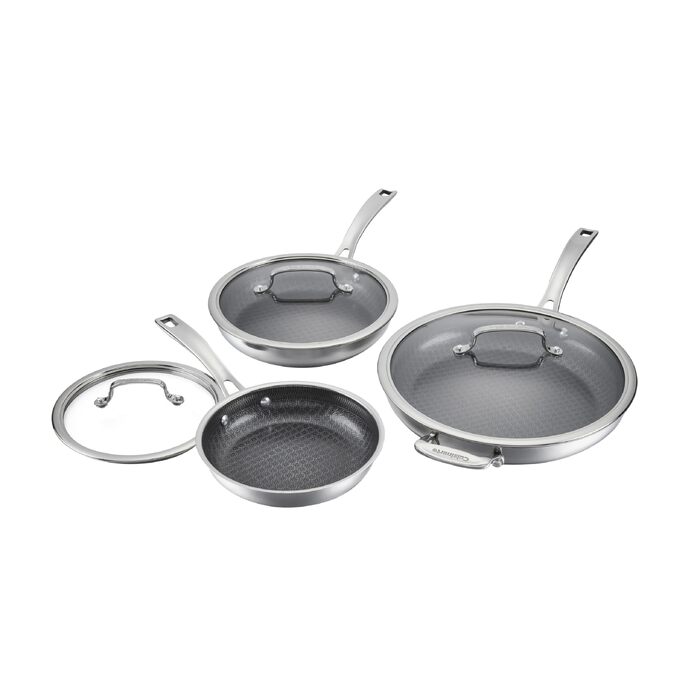Набір посуду Cuisinart FusionPlus Hybrid 6 предметів з антипригарним покриттям PURELYSEAR (нержавіюча сталь, кераміка) - без PFAS