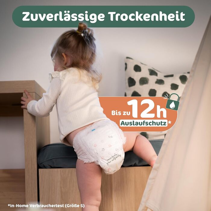 Підгузки-трусики Naty FreeMovers, розмір 5 (12–18 кг), 80 шт.