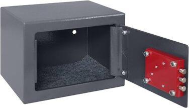 Сейф HMF 49216-11 для меблів, малий, з ключем, 23x17x17 см, антрацит