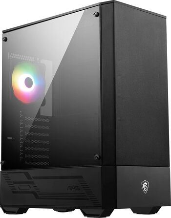 Корпус MSI MAG Forge 110R Mid-Tower ATX, чорний, з RGB підсвічуванням, 2x USB 3.0, 1x 120мм A-RGB вентилятор