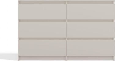 Комод CDF Malwa M6 120 антрацит-дуб, 6 ящиків, для документів і речей, для вітальні, спальні, дитячої та офісу
