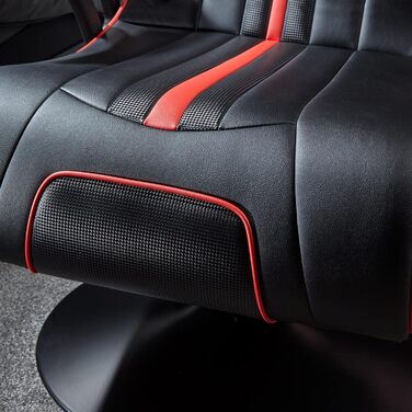Ігрове крісло X Rocker Torque 2.1 з Bluetooth, вібрацією та аудіосистемою, червоне, педестальне крісло для геймерів та розваг