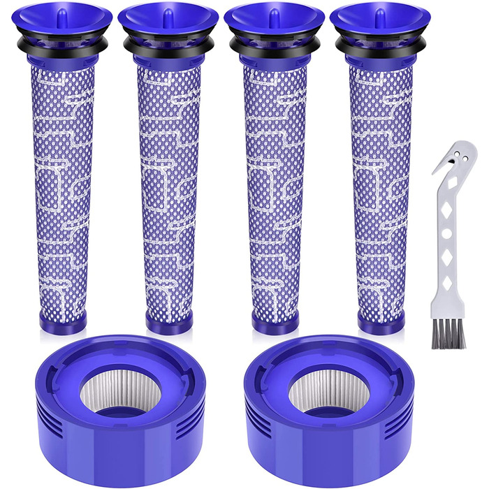 Фільтр Aryavos V8 для пилососа Dyson V8/V7, набір 2 HEPA постфільтри та 4 попередні фільтри, сумісний з Animal Absolute/Motorhead, з щіткою для чищення, заміна DY-96566101/DY-96747801