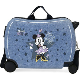 Дитяча валіза Disney Minnie Style синя 50x39x20 см, ABS, кодовий замок, 34 л, 1,8 кг, 4 колеса, ручна поклажа
