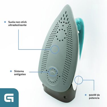 Дорожня праска Grunkel 900Вт, сталь і пластик, кольорова