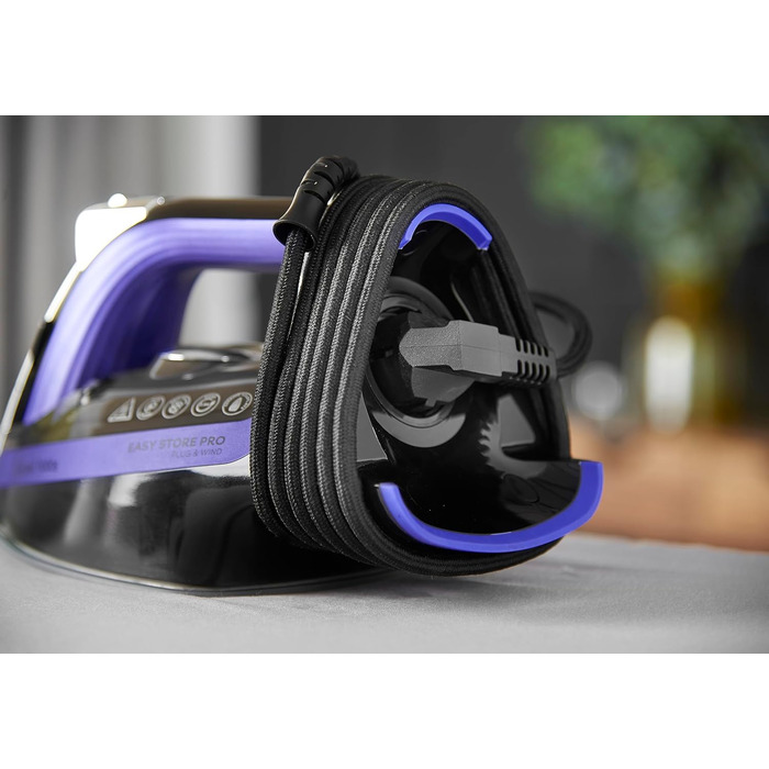 Парова праска Russell Hobbs One-Perfect-Temp 2400Вт з керамічною підошвою, антикальком, самочищенням, потужний паровий удар 200г, універсальна температура для всіх тканин, компактне зберігання кабелю