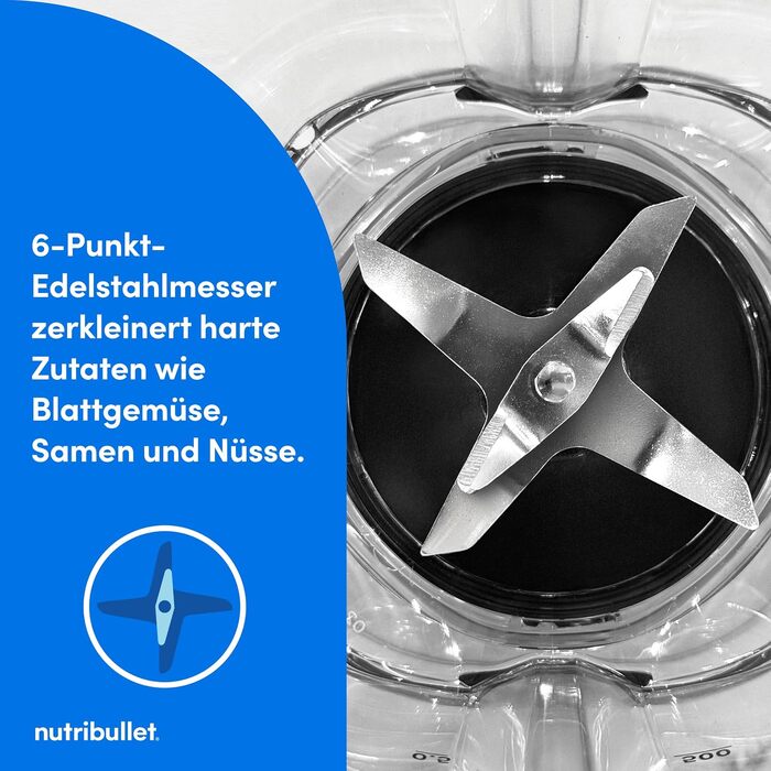 Стаціонарний блендер Nutribullet SmartSense Mixer Combo NBF550DG, 1500Вт, з чашею 1.9л та стаканами 700/900мл, 5 швидкостей, пульсаційний режим, чорний