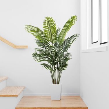Велика штучна пальма PASCH Areca 160 см — реалістична декоративна рослина для інтер'єру, довговічна, імітація натуральної пальми
