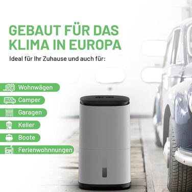 Meaco MeacoDry Arete® Two 25L: Повітряний осушувач та очищувач з HEPA-фільтром H13, Wi-Fi, інтелектуальні режими (сушка білизни, енергозбереження, тихий режим), гарантія 5 років (Колір: Pebble)