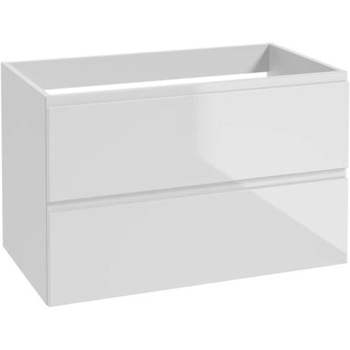 Підвісна тумба Deftrans під умивальник з шухлядами, біла, 80x50x46 см, без стільниці, шафа для ванної