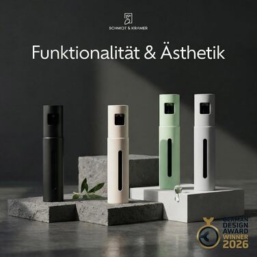 Розпилювач для олії та оцту SCHMIDT & KRAMER, скляна пляшка з нержавіючої сталі для точного дозування, колір Midnight
