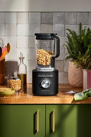Блендер стаціонарний KitchenAid 5KSB2073EPL Pure Power чорний матовий, 1.5 л, 10 швидкостей, для смузі та супів