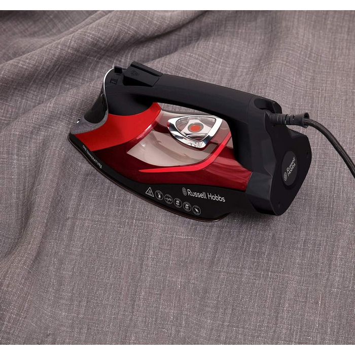 Праска парова Russell Hobbs 25090-56 з кераміко-турмаліновою підошвою, 2600 Вт, функція самоочищення, антикальк, регульована температура для всіх тканин