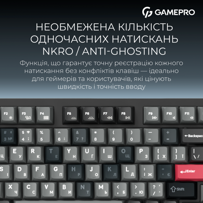 Бездротова механічна клавіатура GamePro Asgard Drakkar (MK305BK)