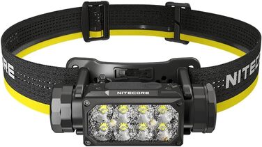 Ліхтар налобний Nitecore HC65 UHE, LED, 2000 люмен, USB-C, 222 м, червоне світло, чорний