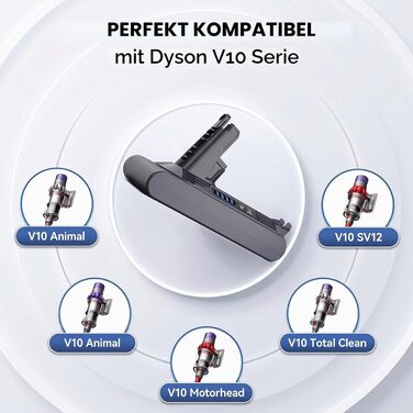 Акумулятор Morpilot V8 8000mAh для пилососів Dyson V10 Absolute Animal Motorhead Exclusive Fluffy, замінна батарея з 3 фільтрами