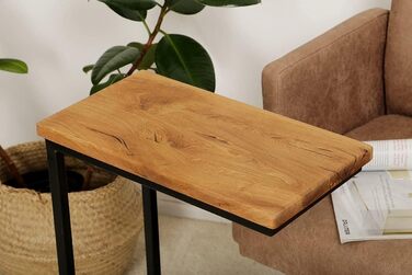 Стіл BestLoft San Jose для ноутбука, софи та ліжка, чорний каркас, дика дерев'яна стільниця