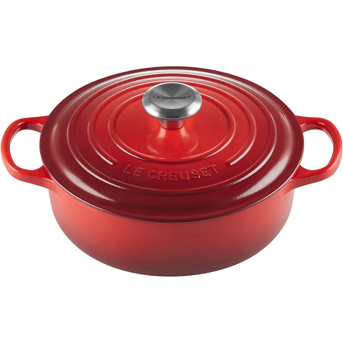 Гусятниця Le Creuset з чавуну, 24 см, вишнева, преміум якість